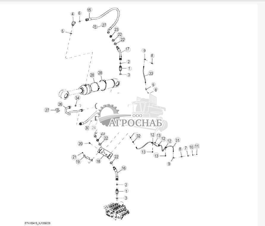 Four Function Hydraulic Lines, High Lift Z-Bar (1 of 3) 